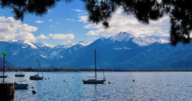 Italie : Il neige sur le lac Majeur !